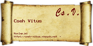 Cseh Vitus névjegykártya